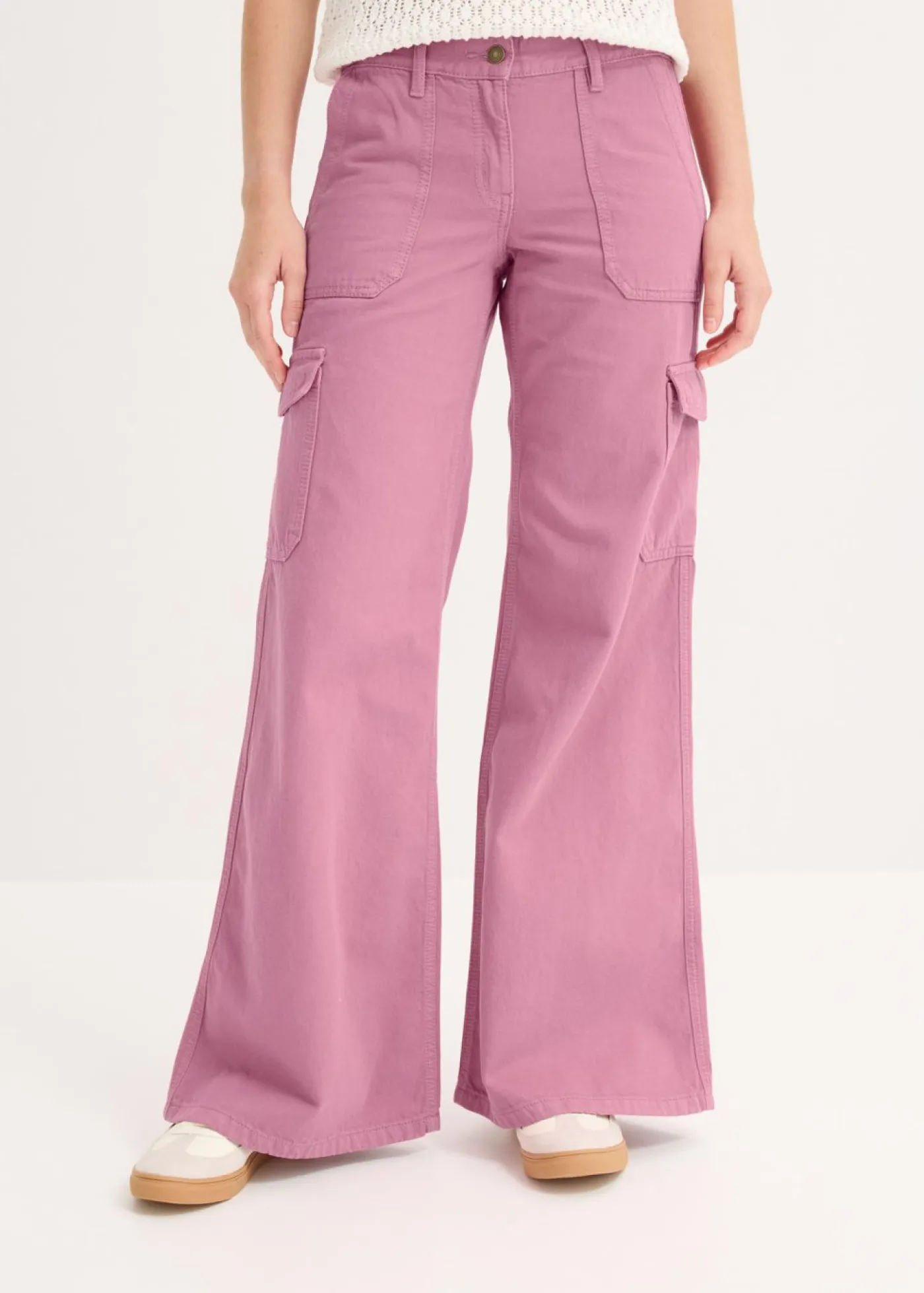 Mujer bonprix bonprix Pantalón tipo cargo de algodón puro