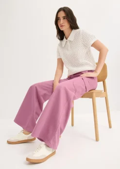 Mujer bonprix bonprix Pantalón tipo cargo de algodón puro