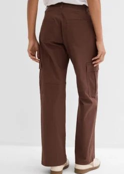 Mujer bonprix bonprix Pantalón tipo cargo de mezcla de algodón elástico