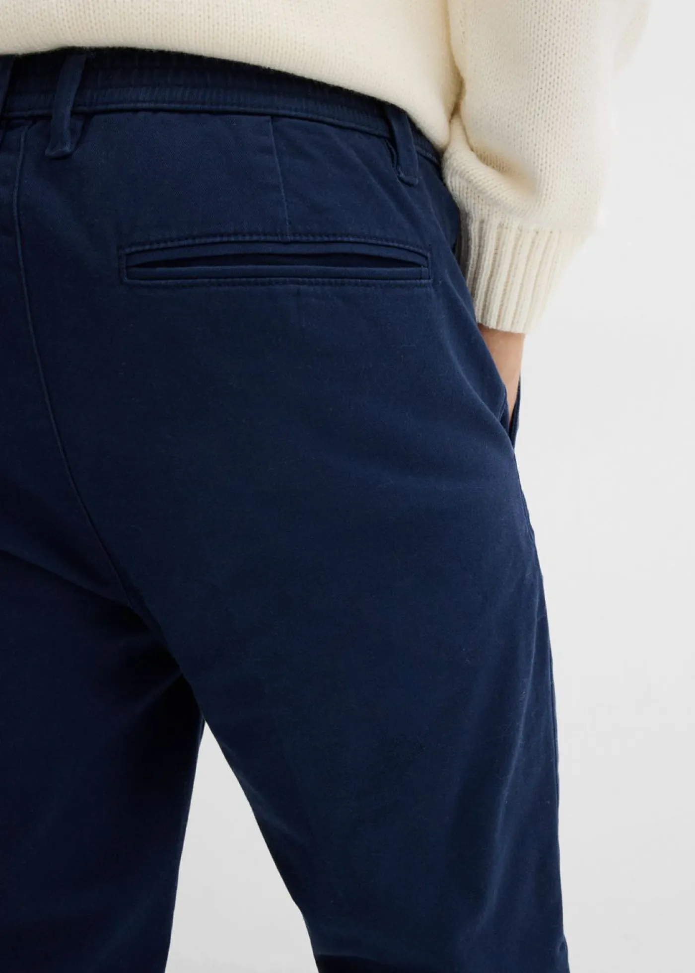 bonprix bonprix Ropa Térmica|Pantalones>Pantalón tipo chino con corte regular, forro térmico de franela y diseño tapered Azul marino