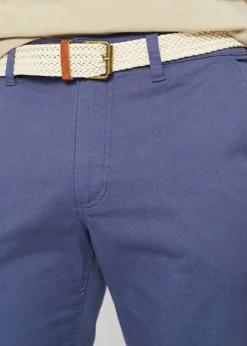 Hombre bonprix bonprix Pantalón tipo chino con corte regular, cinturilla elástica, cinturón y forma recta