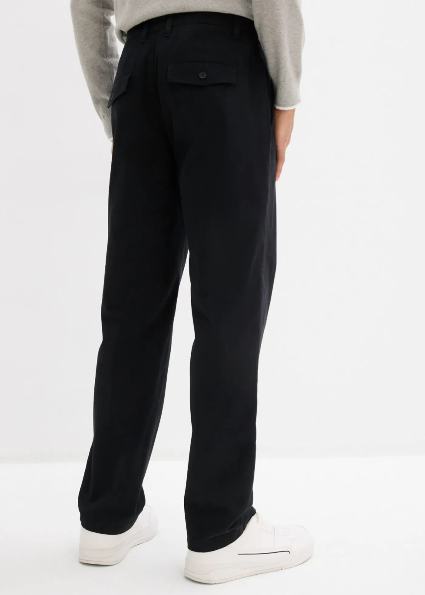 Hombre bonprix bonprix Pantalón tipo chino de algodón puro con cinturilla elástica y corte relajado