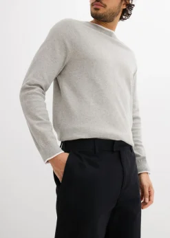 Hombre bonprix bonprix Pantalón tipo chino de algodón puro con cinturilla elástica y corte relajado