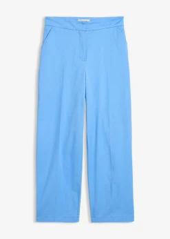 bonprix bonprix Esenciales|Pantalones>Pantalón tipo chino de sarga de algodón azul provenzal