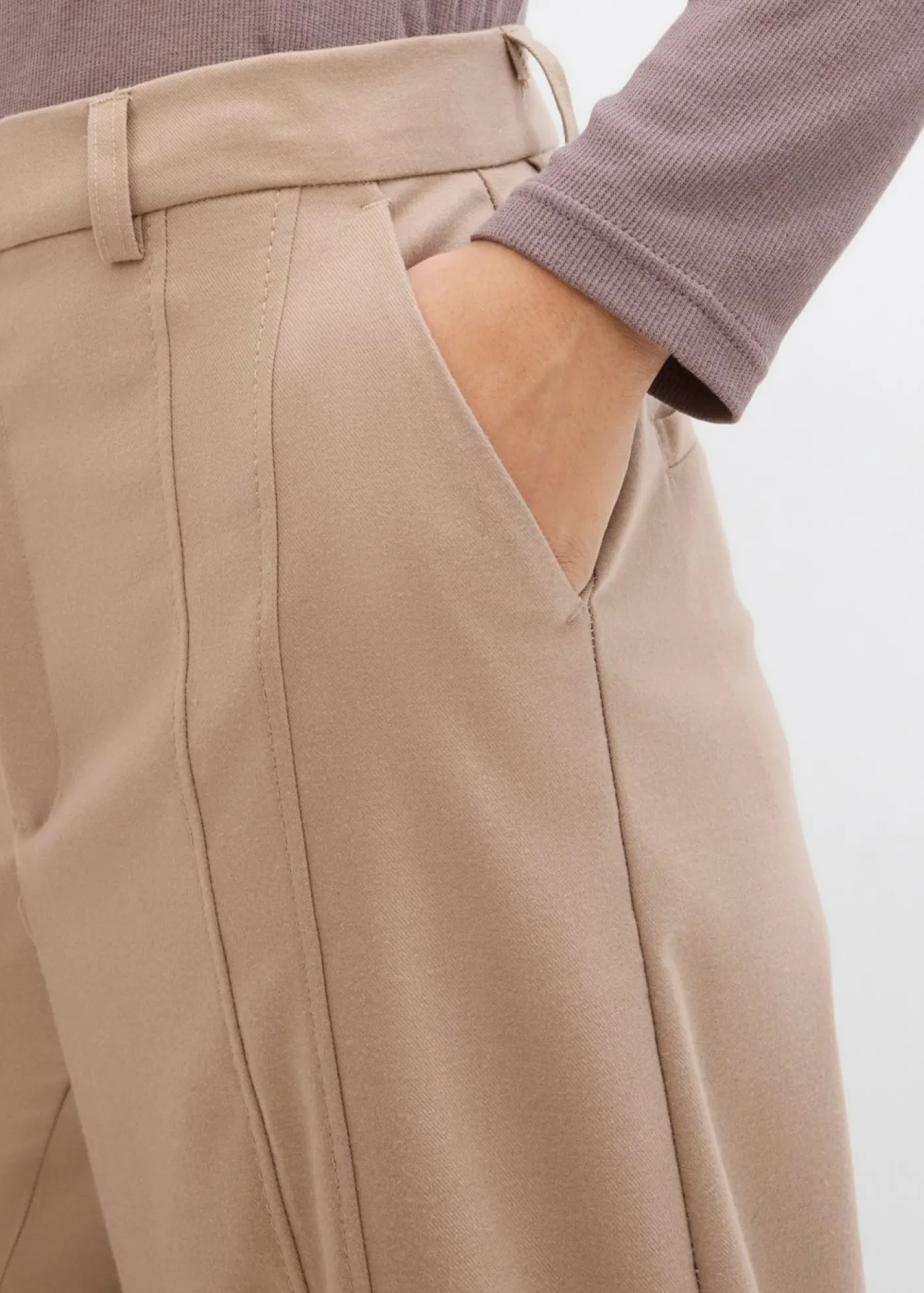 Mujer bonprix bonprix Pantalón tipo Marlene de mezcla de viscosa con cintura alta