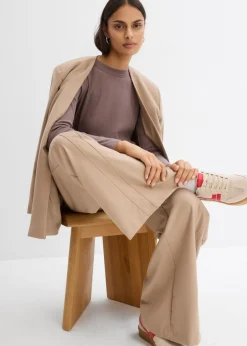 Mujer bonprix bonprix Pantalón tipo Marlene de mezcla de viscosa con cintura alta