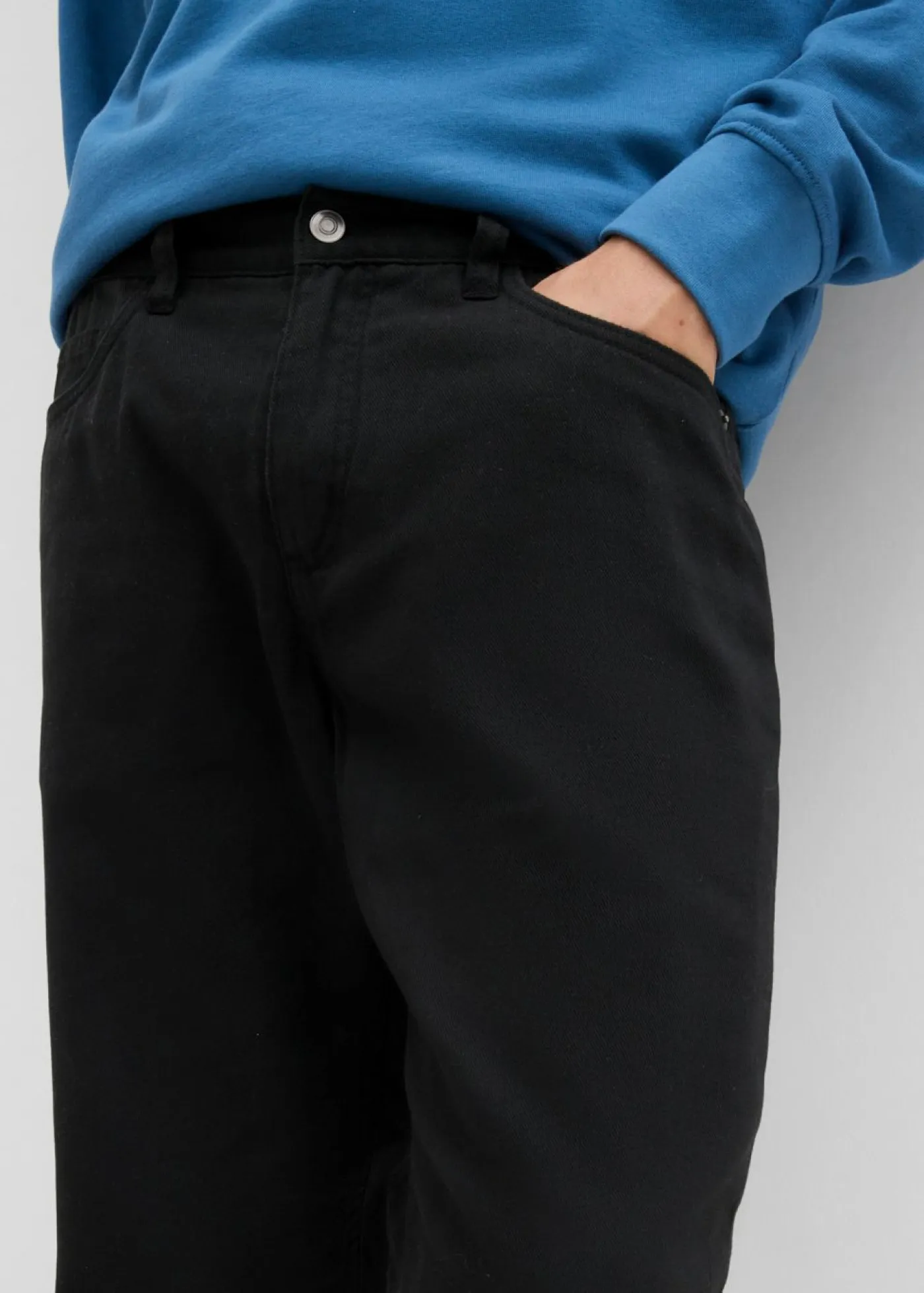 bonprix bonprix Ropa Térmica|Pantalones>Pantalón térmico con corte holgado, cinturilla cómoda y diseño recto Negro