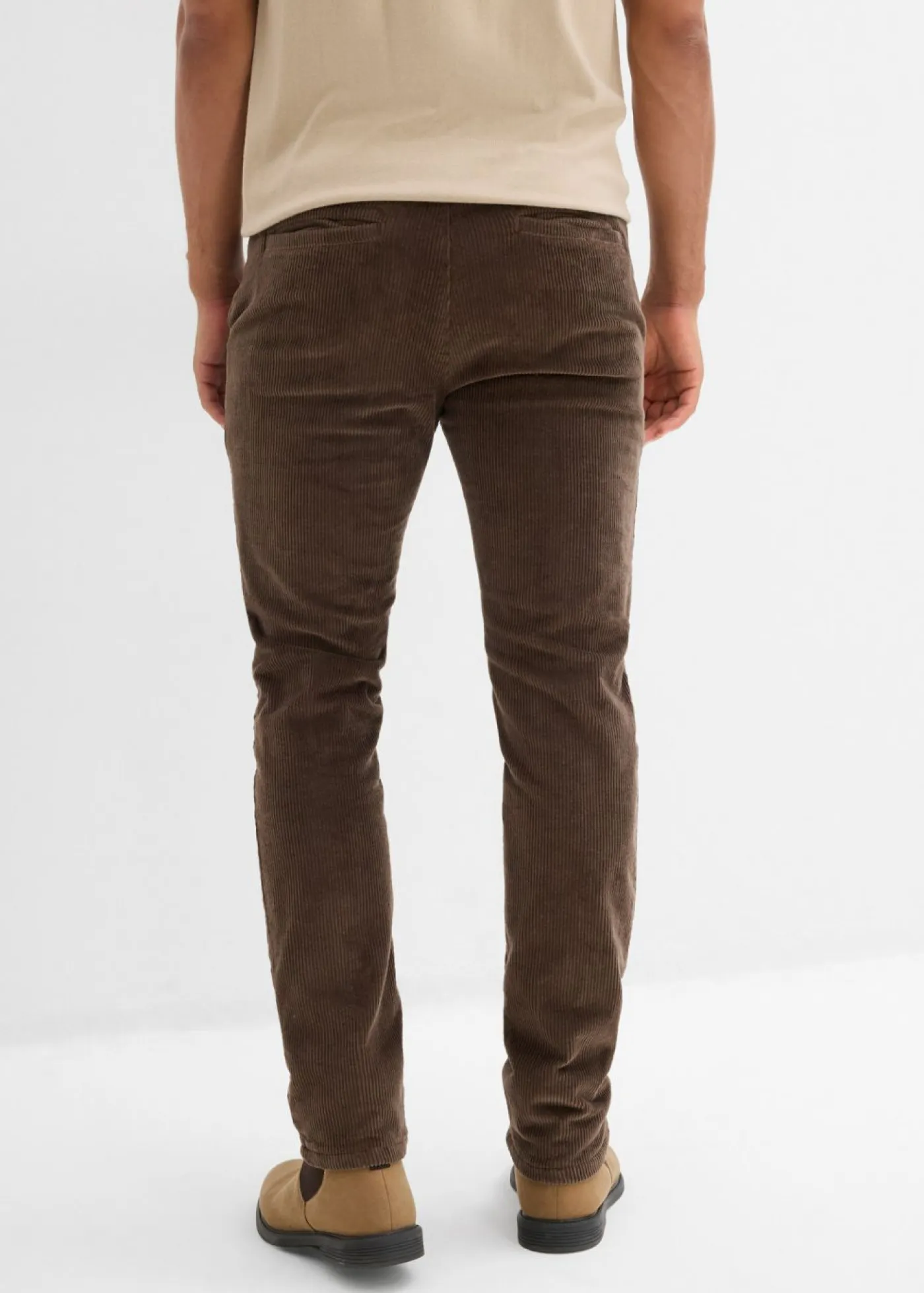 bonprix bonprix Ropa Térmica|Pantalones>Pantalón térmico de pana con corte regular, forro de franela y diseño recto marrón arcilla