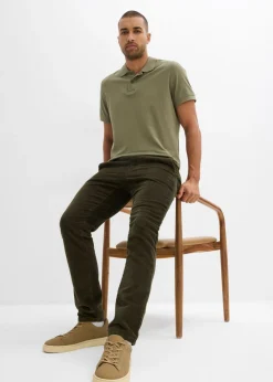 Hombre bonprix bonprix Pantalón térmico de pana con corte regular, forro de franela y diseño recto