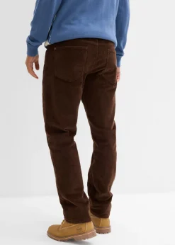 Hombre bonprix bonprix Pantalón térmico de pana con corte informal, forro de franela y diseño recto