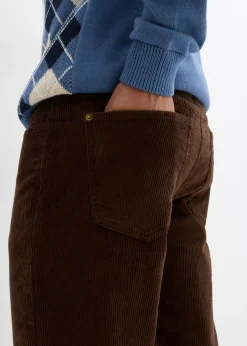 Hombre bonprix bonprix Pantalón térmico de pana con corte informal, forro de franela y diseño recto