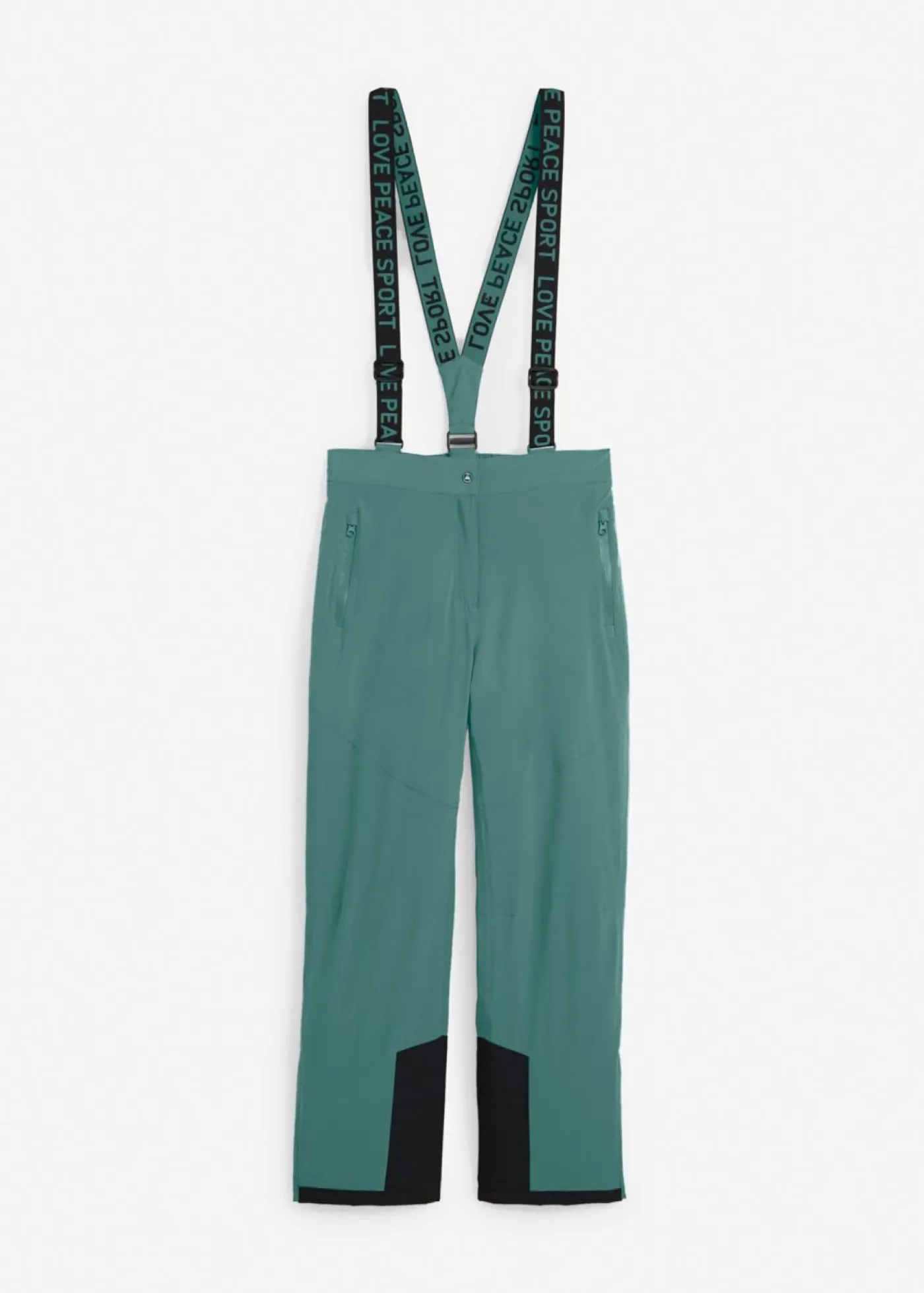 Mujer bonprix bonprix Pantalón térmico funcional de esquí con tirantes desmontables, material impermeable y corte recto