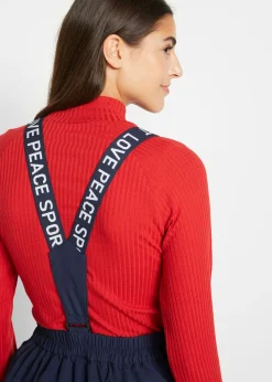 Mujer bonprix bonprix Pantalón térmico funcional de esquí con tirantes desmontables, material impermeable y corte recto