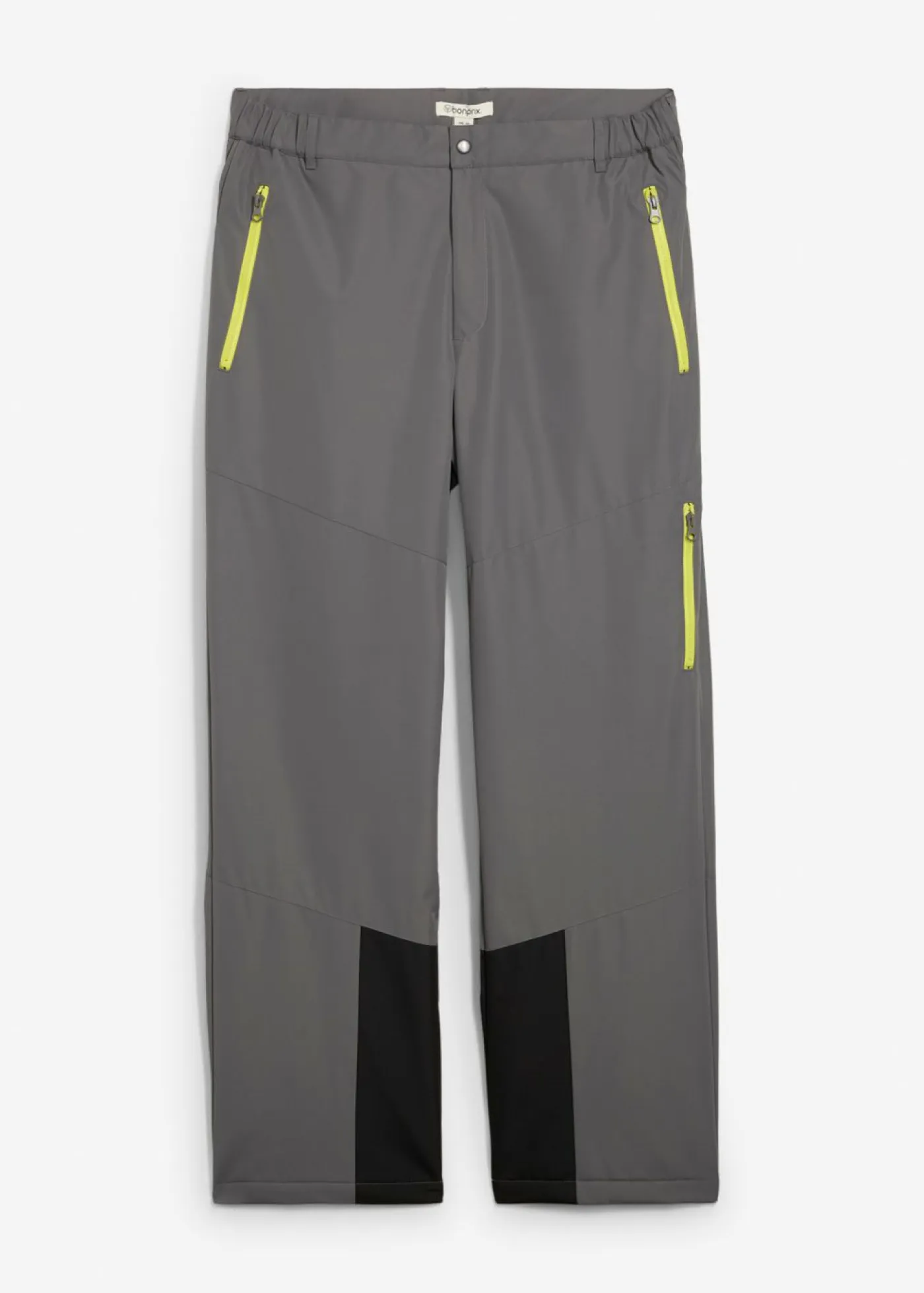 bonprix bonprix Ropa Térmica|Outdoor>Pantalón térmico funcional con material repelente al agua y corte regular gris ahumado-amarillo cítrico