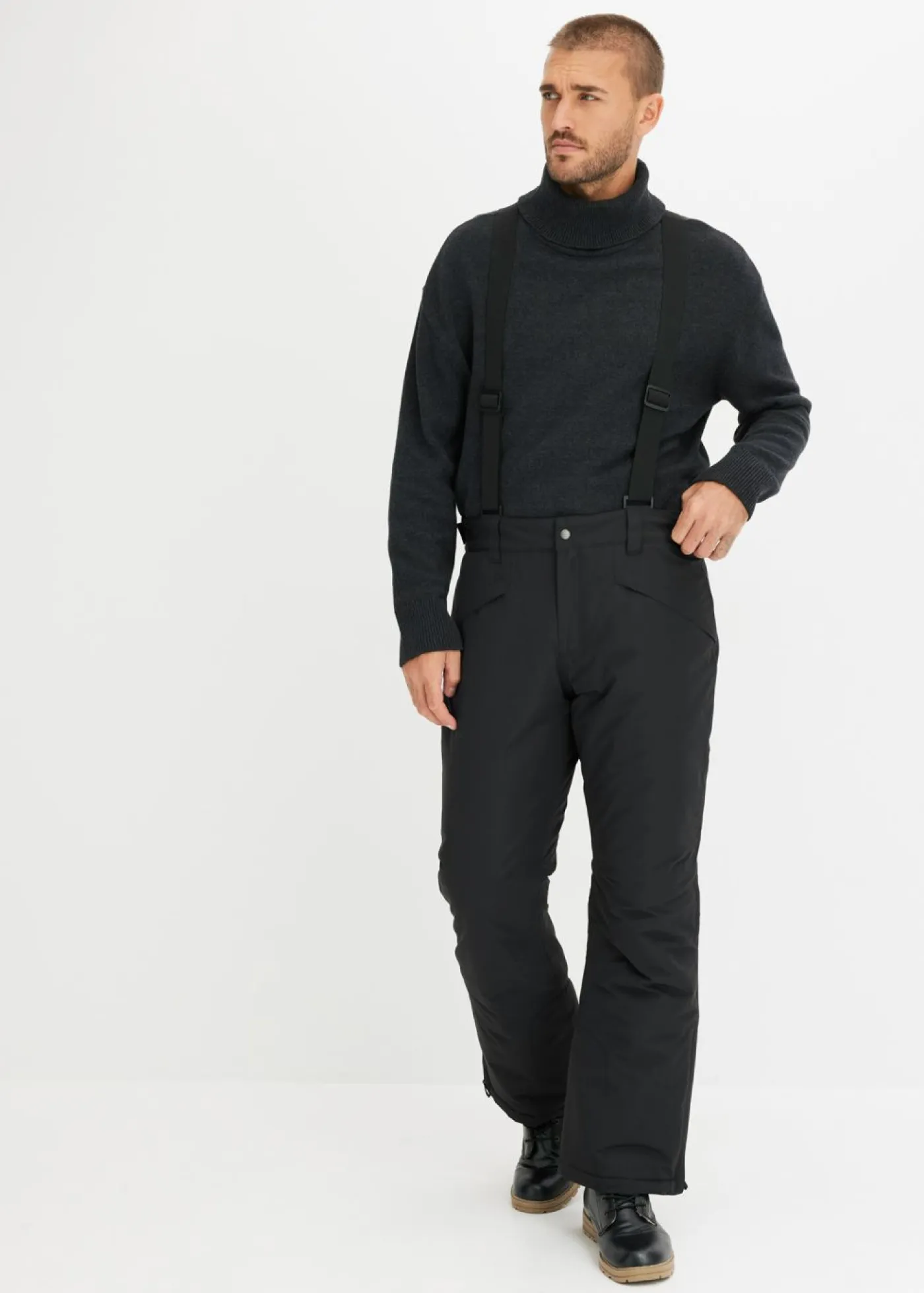 bonprix bonprix Ropa Térmica|Outdoor>Pantalón térmico impermeable con tirantes Negro