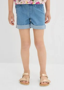 Niños bonprix bonprix Pantalón vaquero corto con talle medio