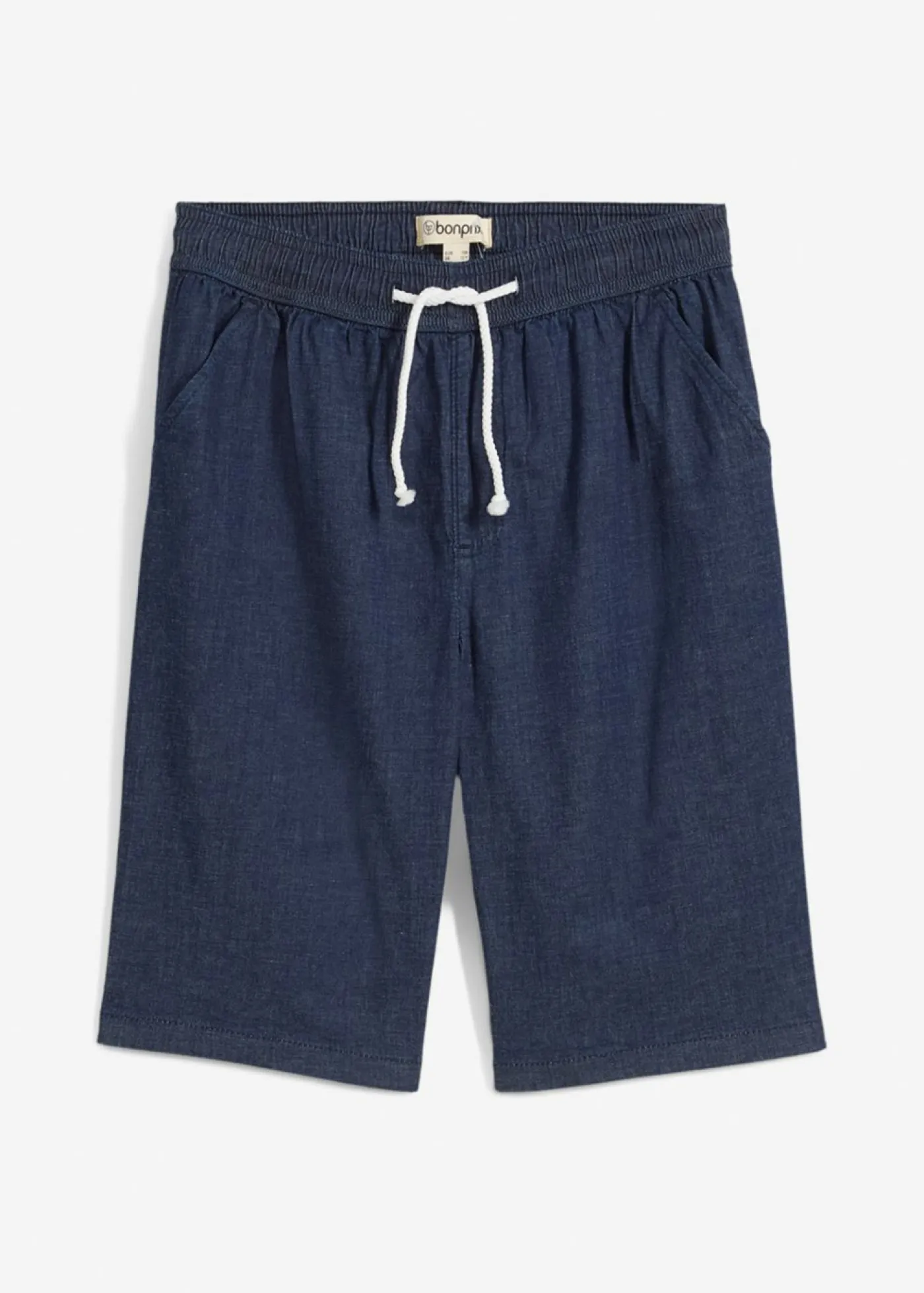 bonprix bonprix Ropa 9 A 16 Años·Jeans|Ropa 9 A 16 Años·Shorts>Pantalón vaquero corto elástico sin cierre con corte regular denim intenso