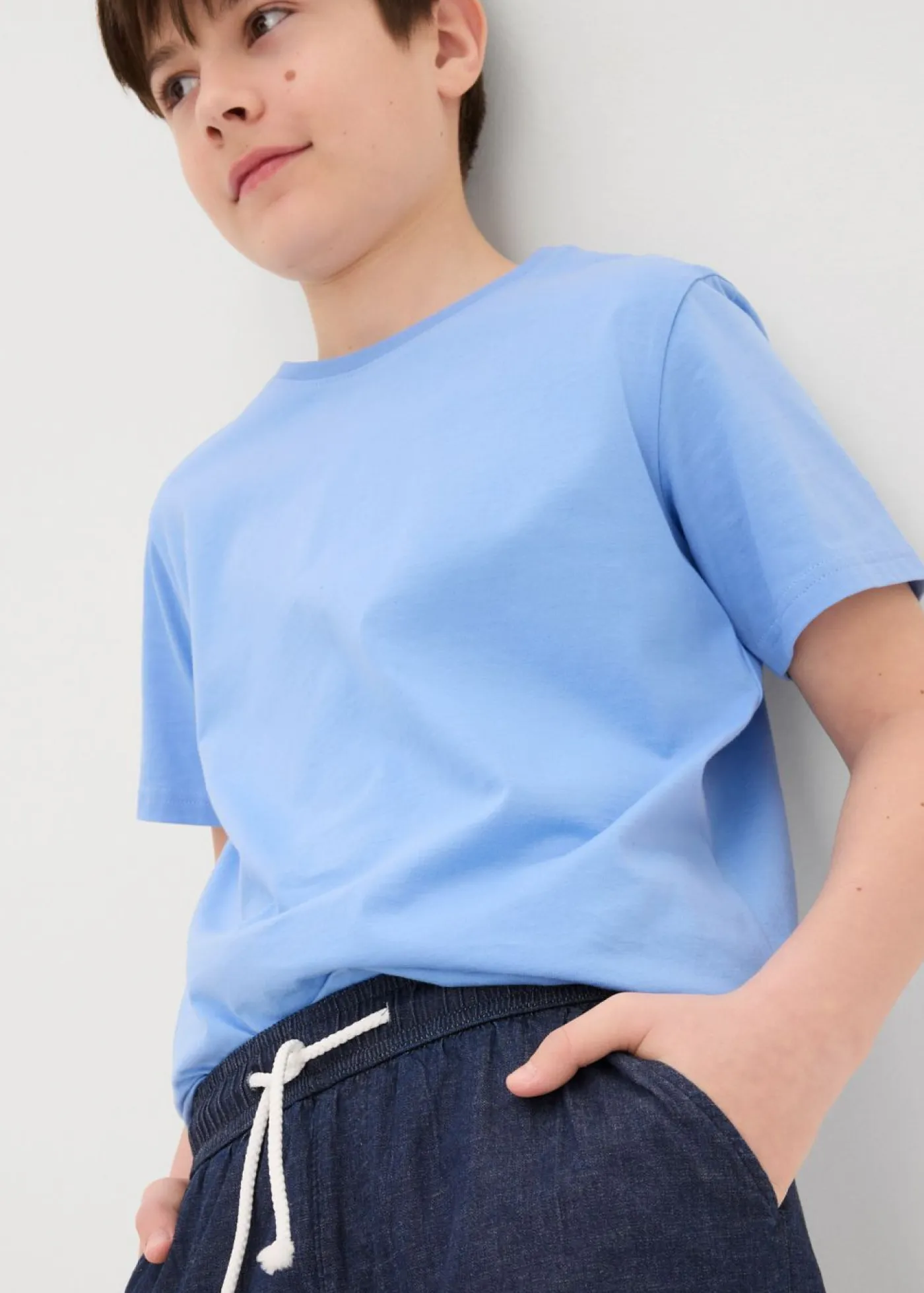 bonprix bonprix Ropa 9 A 16 Años·Jeans|Ropa 9 A 16 Años·Shorts>Pantalón vaquero corto elástico sin cierre con corte regular denim intenso