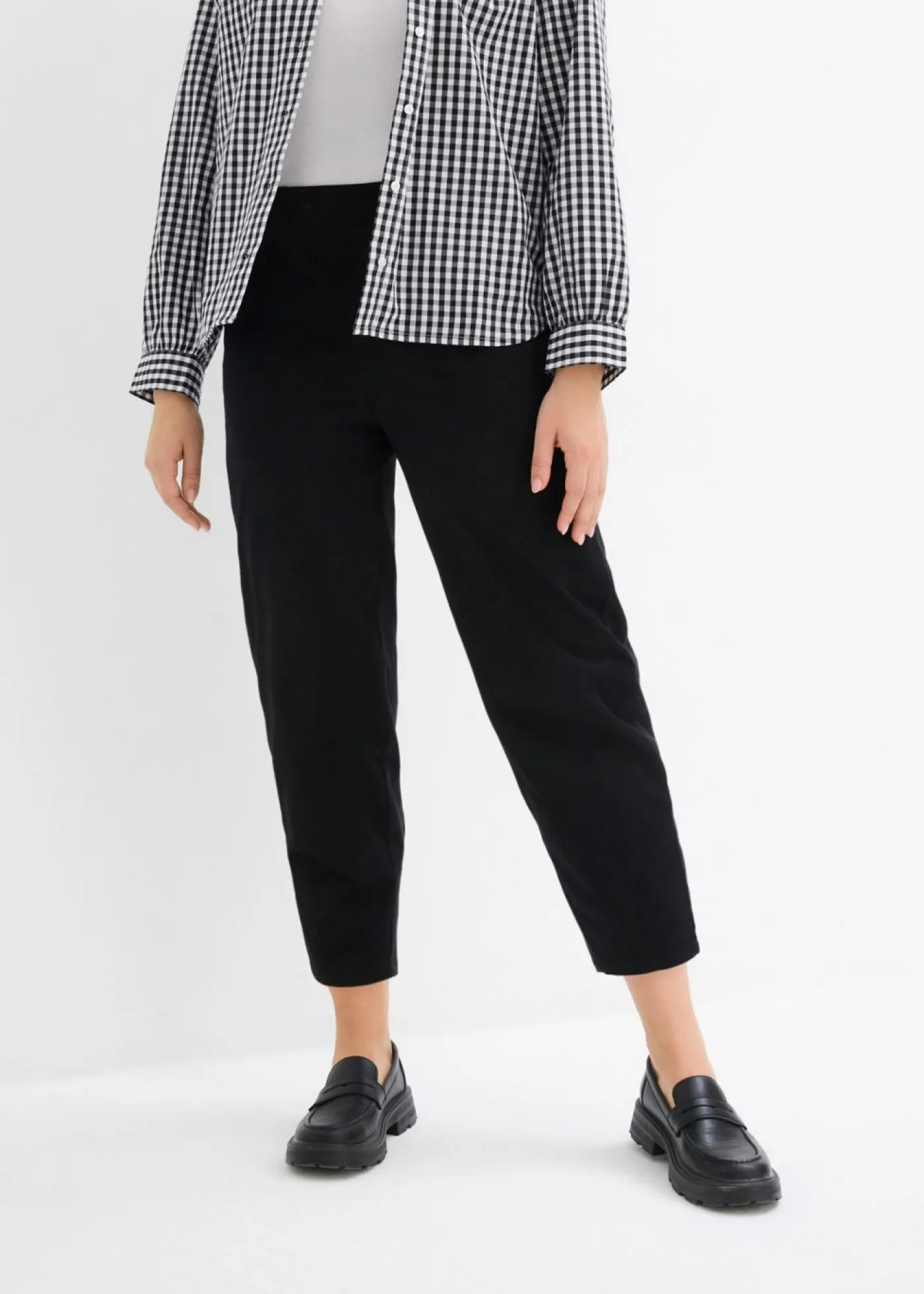 Mujer bonprix bonprix Pantalones sin cierre de mezcla de algodón