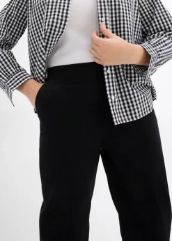 Mujer bonprix bonprix Pantalones sin cierre de mezcla de algodón