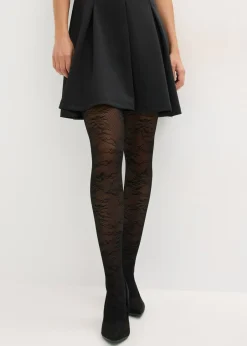 Mujer bonprix bonprix Pantis con diseño floral de rejilla