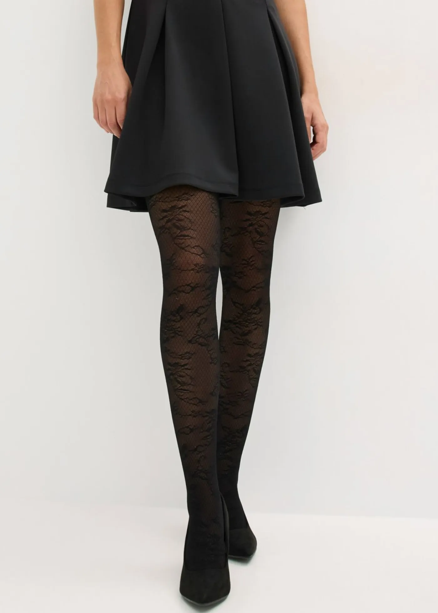 Mujer bonprix bonprix Pantis con diseño floral de rejilla