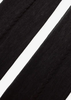 bonprix bonprix Medias, Panties Y Calcetines>Pantis 30 den de poliamida reciclada con cinturilla cómoda y corazones en la parte posterior Negro