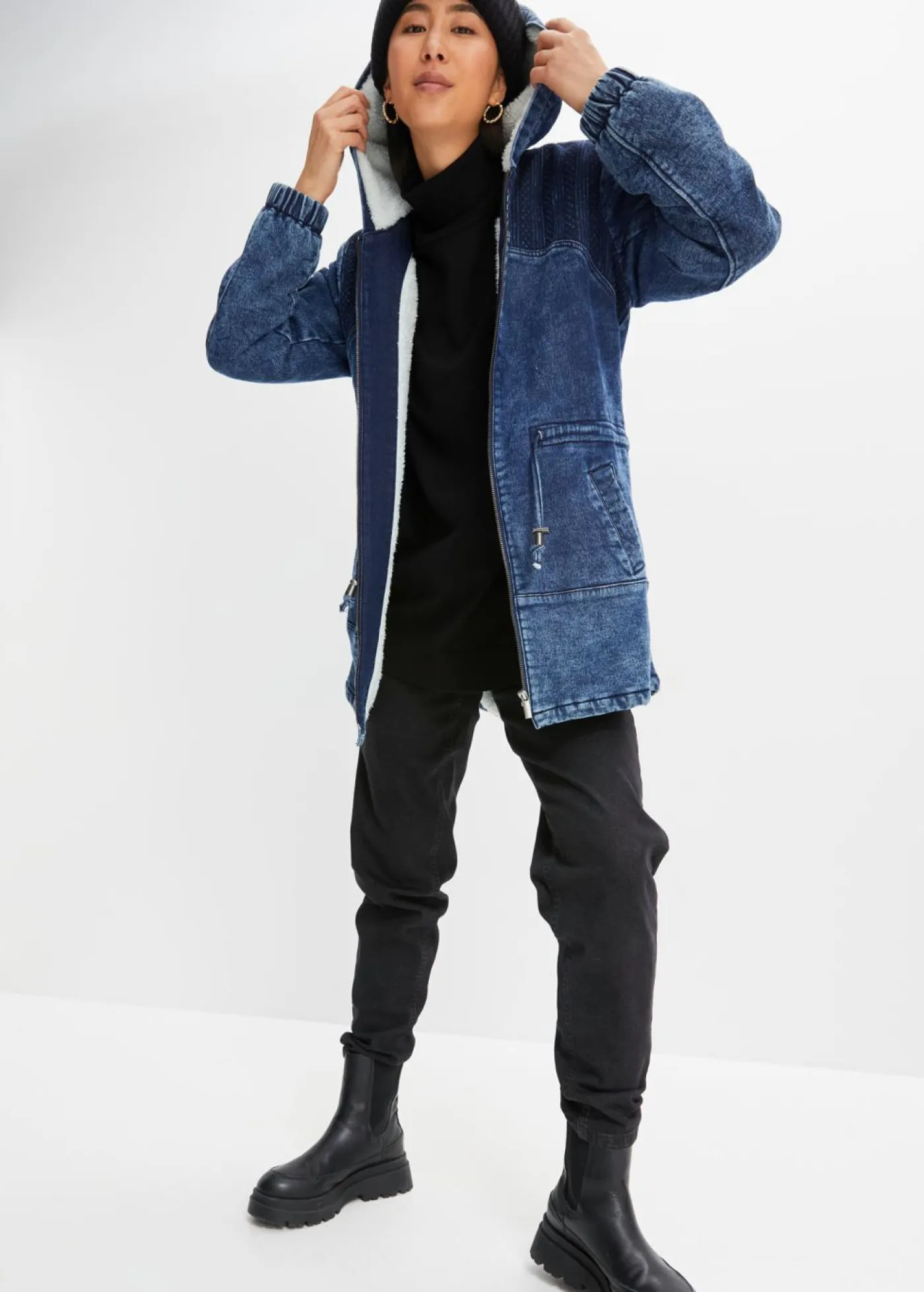 bonprix bonprix Chaquetas Y Abrigos>Parka denim oscuro