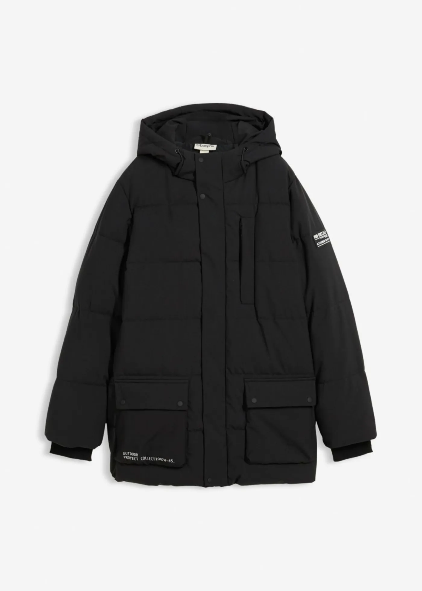 Niños bonprix bonprix Parka acolchada con detalles deportivos y capucha