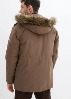 Hombre bonprix bonprix Parka acolchada con forro polar y capucha desmontable