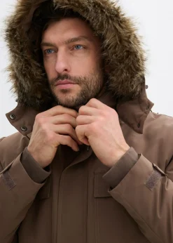 Hombre bonprix bonprix Parka acolchada con forro polar y capucha desmontable