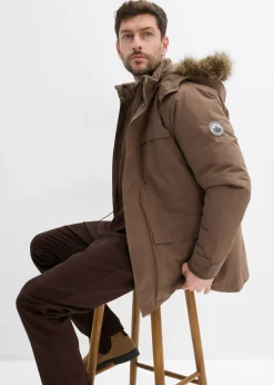 Hombre bonprix bonprix Parka acolchada con forro polar y capucha desmontable