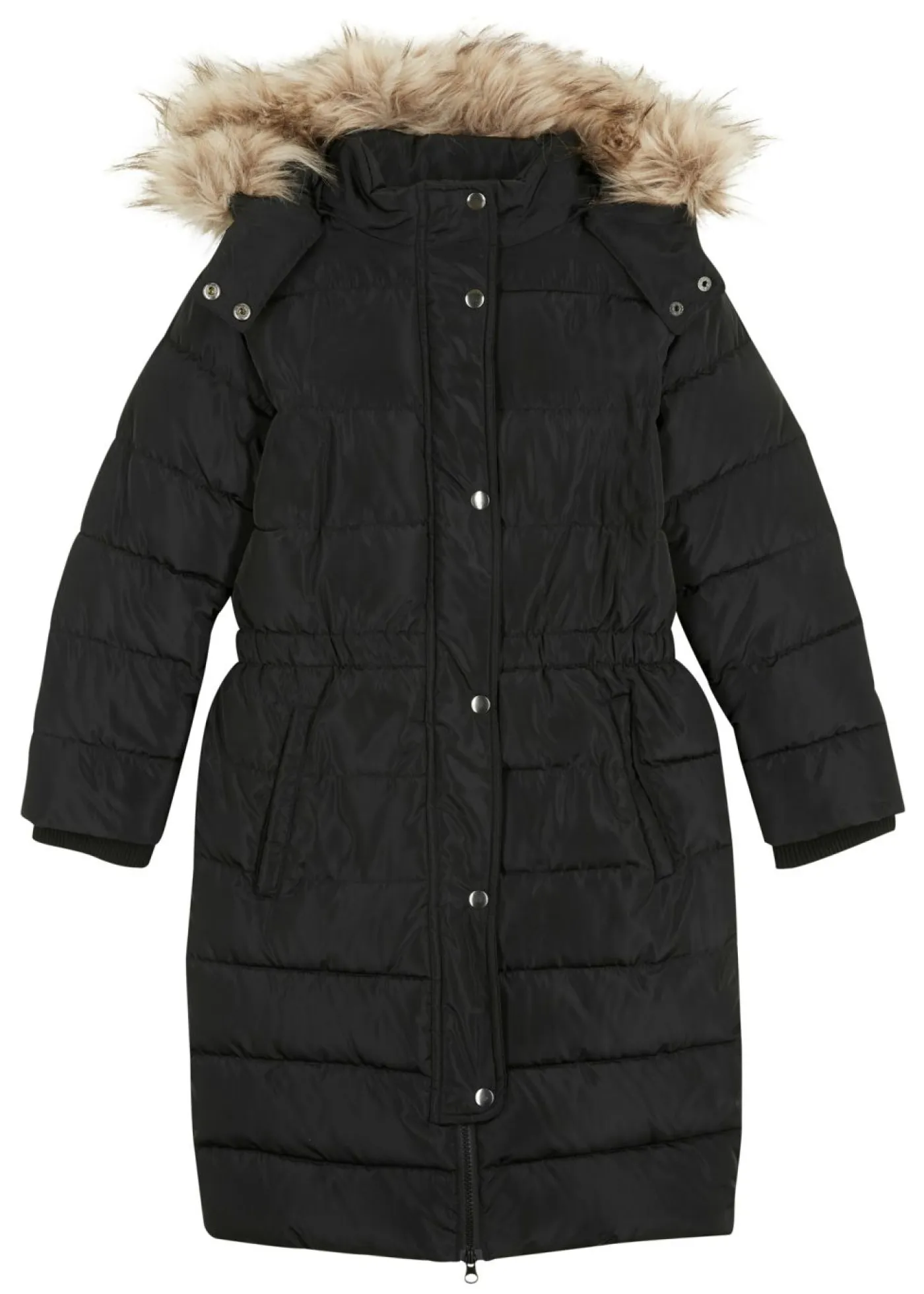 bonprix bonprix Ropa 9 A 16 Años·Chaquetas Y Outdoor>Parka acolchada de invierno con capucha desmontable Negro