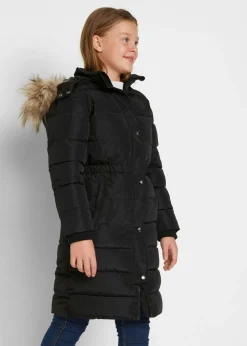bonprix bonprix Ropa 9 A 16 Años·Chaquetas Y Outdoor>Parka acolchada de invierno con capucha desmontable Negro