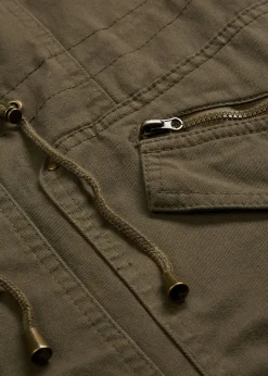 Mujer bonprix bonprix Parka corta de algodón con cuello alto, entallada