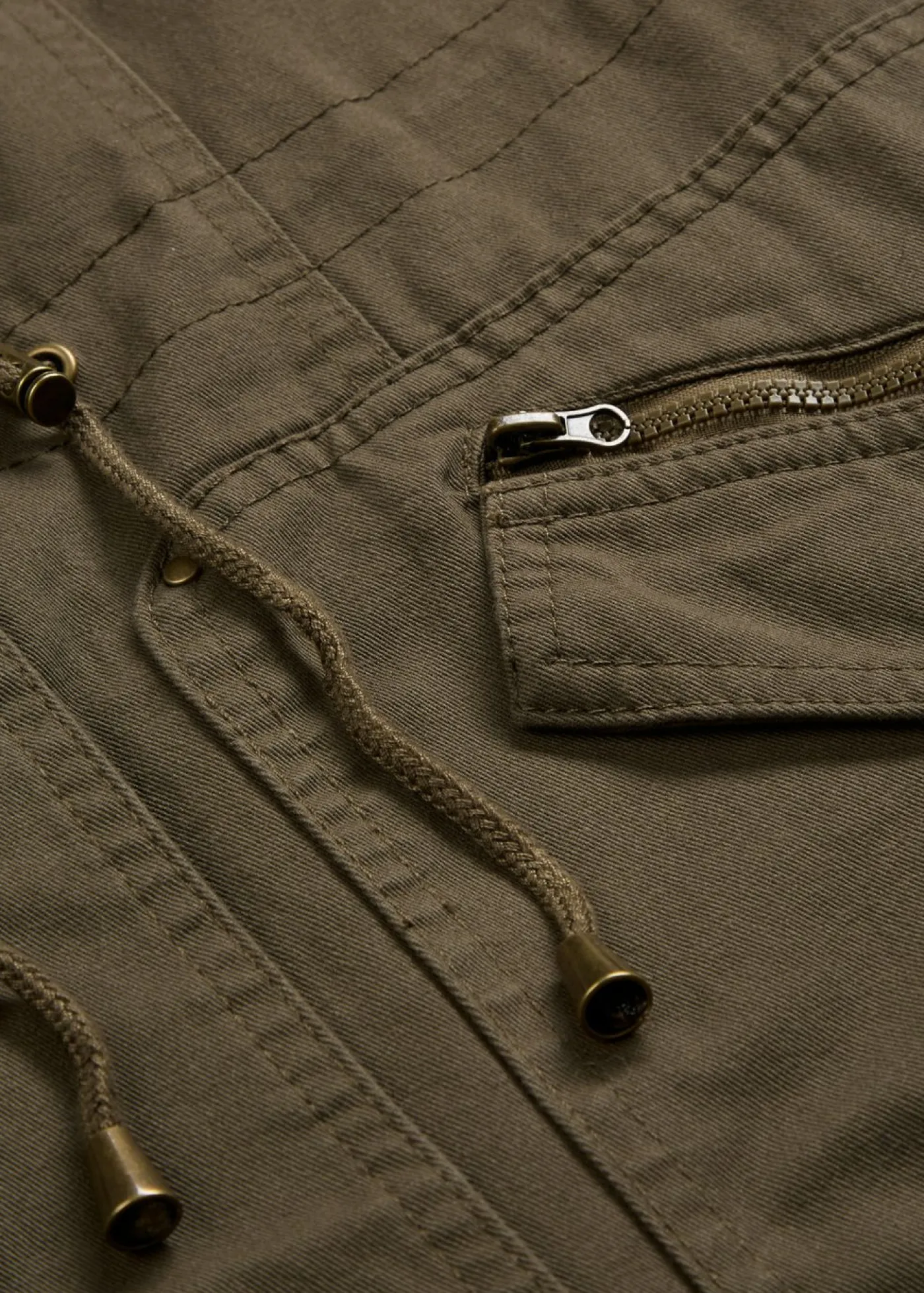 Mujer bonprix bonprix Parka corta de algodón con cuello alto, entallada