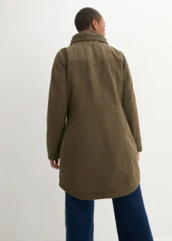 Mujer bonprix bonprix Parka corta de algodón con cuello alto, entallada