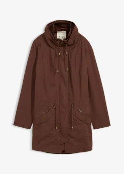 Mujer bonprix bonprix Parka corta de algodón con cuello alto, entallada