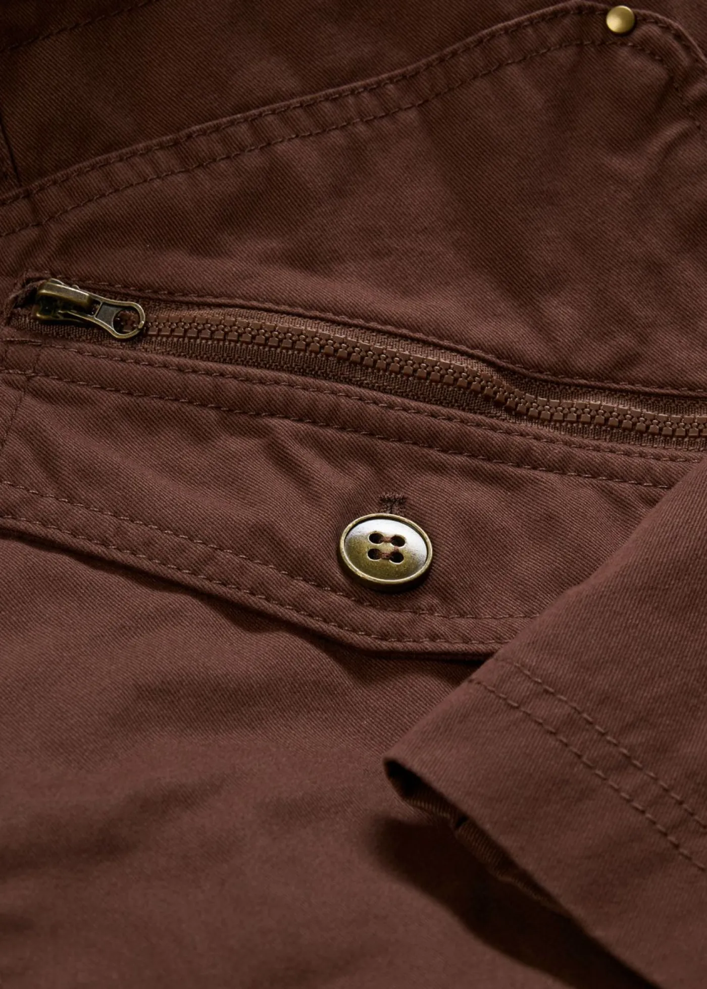 Mujer bonprix bonprix Parka corta de algodón con cuello alto, entallada