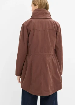 Mujer bonprix bonprix Parka corta de algodón con cuello alto, entallada
