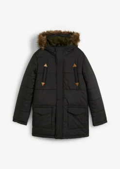 Niños bonprix bonprix Parka de invierno con detalles de piel sintética y capucha de pelo