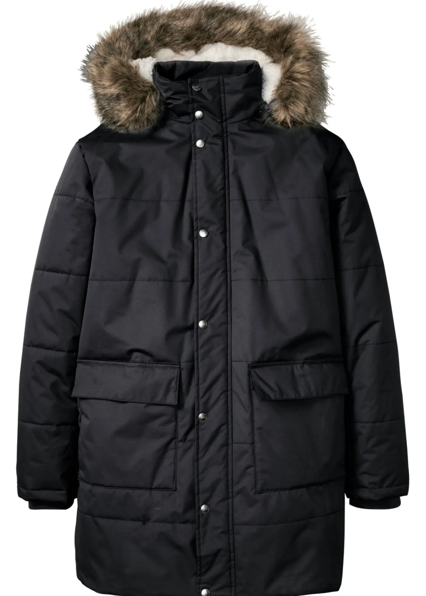 Hombre bonprix bonprix Parka de invierno con forro de peluche y capucha desmontable