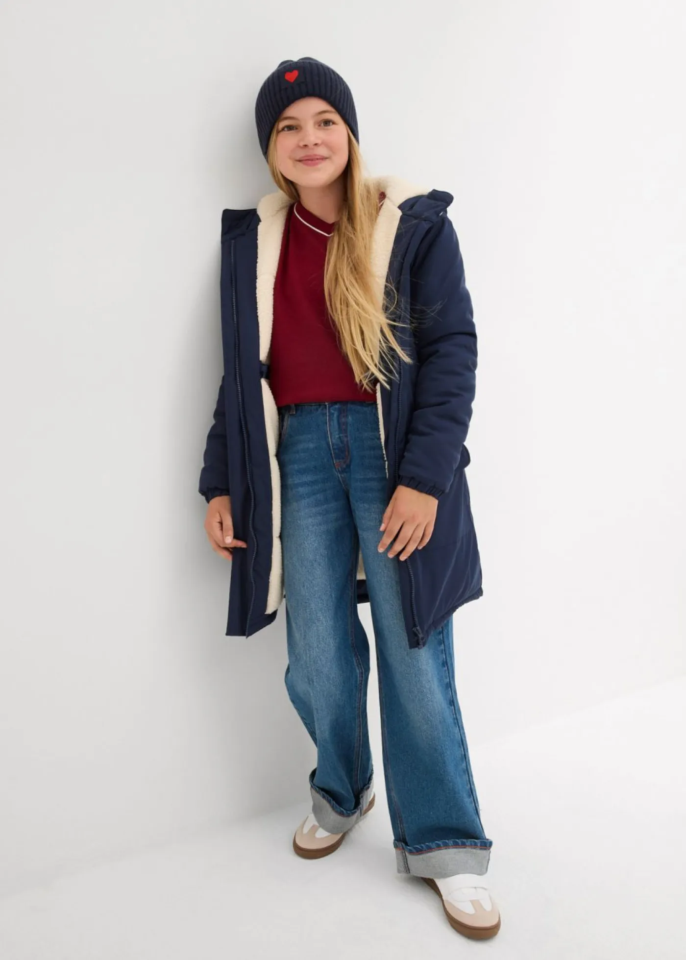 Niños bonprix bonprix Parka de invierno con forro de peluche, repelente al agua