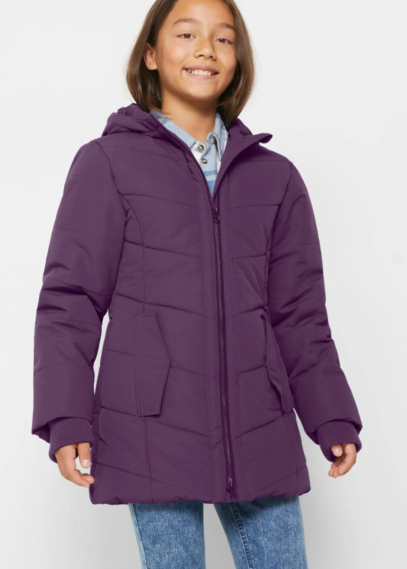 bonprix bonprix Ropa 9 A 16 Años·Chaquetas Y Outdoor>Parka de invierno impermeable con capucha Lila oscuro