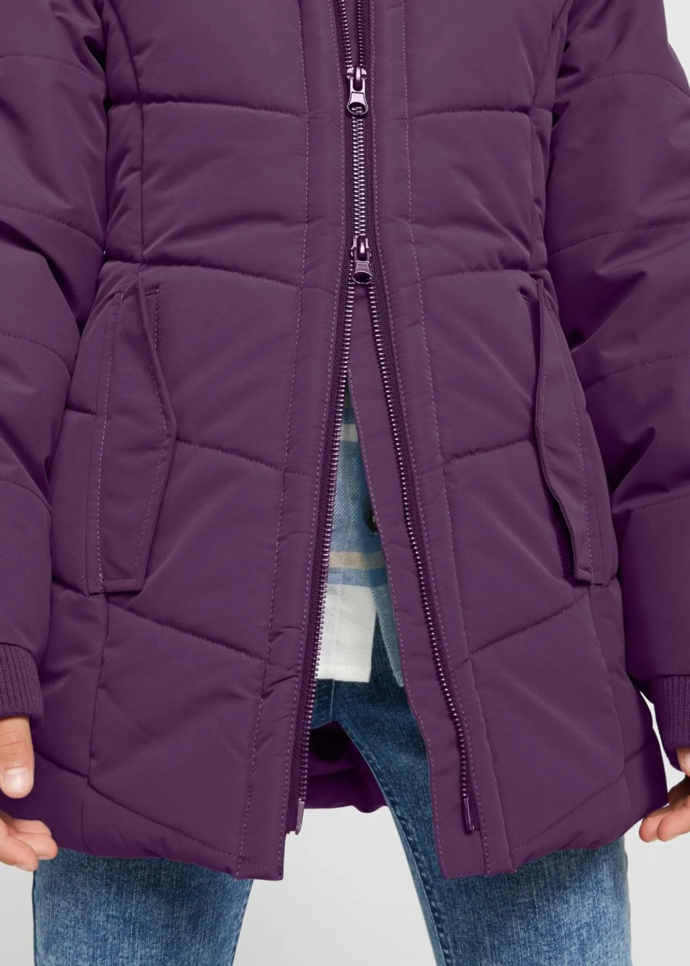 bonprix bonprix Ropa 9 A 16 Años·Chaquetas Y Outdoor>Parka de invierno impermeable con capucha Lila oscuro