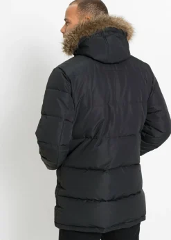 Hombre bonprix bonprix Parka funcional de invierno con capucha de pelo y detalles de piel sintética