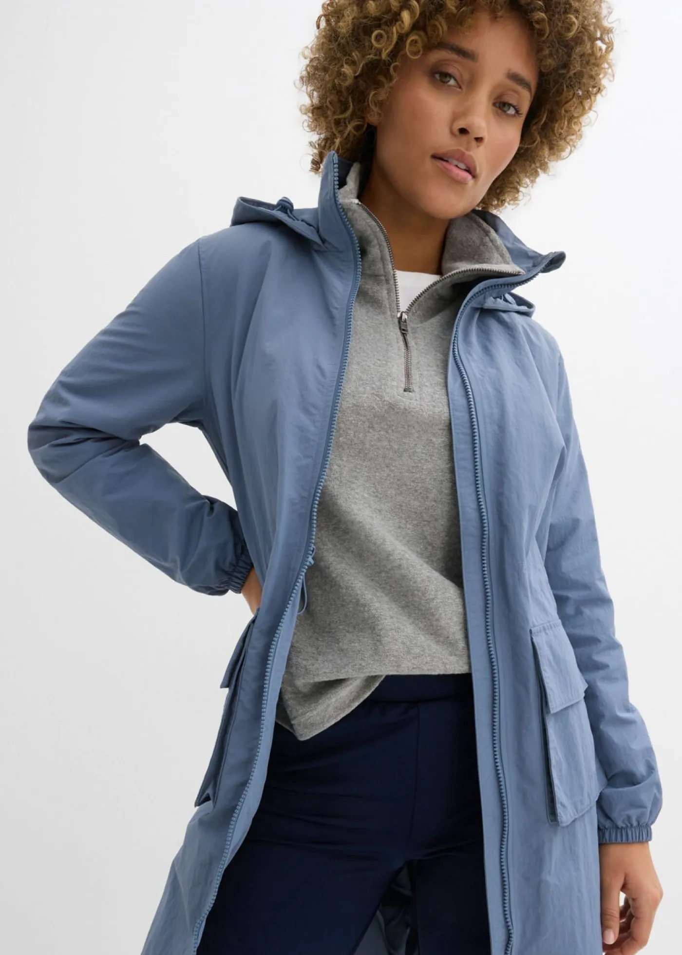 bonprix bonprix Chaquetas Y Abrigos|Novedades>Parka ligera repelente al agua Azul ahumado