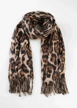 bonprix bonprix Bufandas Y Pañuelos>Pañuelo estampado leo negro-marrón