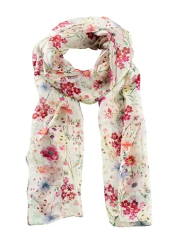 bonprix bonprix Complementos Temáticos·Accesorios Elegantes|Bufandas Y Pañuelos>Pañuelo de seda De flores color crema