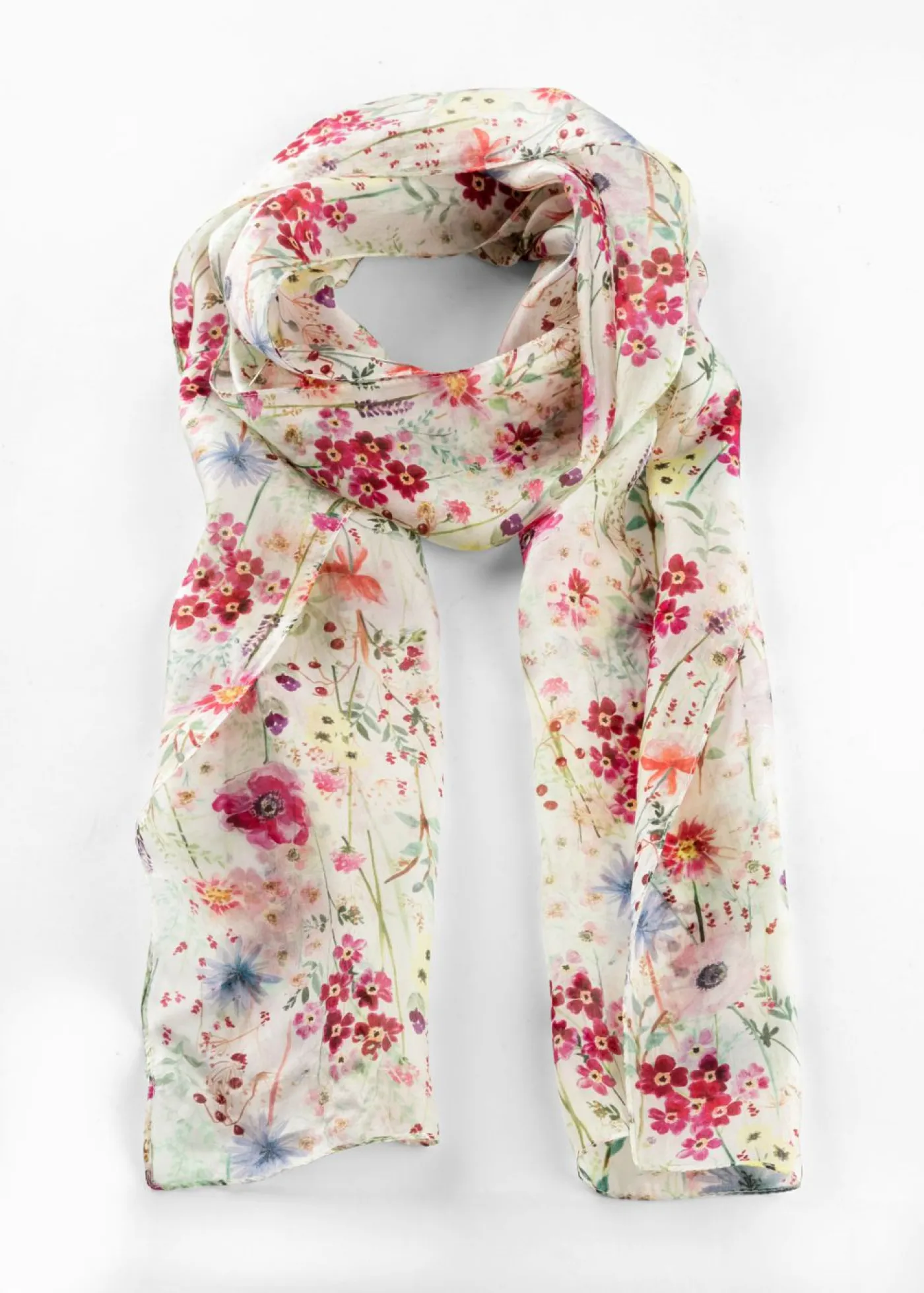 bonprix bonprix Complementos Temáticos·Accesorios Elegantes|Bufandas Y Pañuelos>Pañuelo de seda De flores color crema